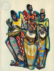 Drum Boogie, 1946, California art by Phil Paradise. HD giclee art prints for sale at CaliforniaWatercolor.com - original California paintings, & premium giclee prints for sale