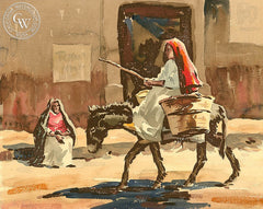 Going to Market, 1943, California art by Raymon Price. HD giclee art prints for sale at CaliforniaWatercolor.com - original California paintings, & premium giclee prints for sale