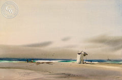 Early Birds, 1971, California art by Rex Brandt. HD giclee art prints for sale at CaliforniaWatercolor.com - original California paintings, & premium giclee prints for sale