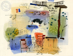 At Honfleur, 1965, California art by Rex Brandt. HD giclee art prints for sale at CaliforniaWatercolor.com - original California paintings, & premium giclee prints for sale