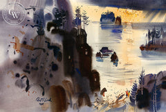 Northwest Mood, 1964, California art by Robert E. Wood. HD giclee art prints for sale at CaliforniaWatercolor.com - original California paintings, & premium giclee prints for sale