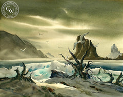 North Coast, California art by Robert Landry. HD giclee art prints for sale at CaliforniaWatercolor.com - original California paintings, & premium giclee prints for sale