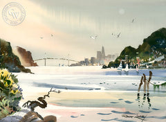 San Francisco Bay, California art by Robert Landry. HD giclee art prints for sale at CaliforniaWatercolor.com - original California paintings, & premium giclee prints for sale