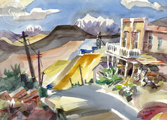 Gold Hill, Virginia City, California art by Ron Hanner. HD giclee art prints for sale at CaliforniaWatercolor.com - original California paintings, & premium giclee prints for sale
