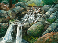 Descanso Gardens, California art by Sid Bingham. HD giclee art prints for sale at CaliforniaWatercolor.com - original California paintings, & premium giclee prints for sale