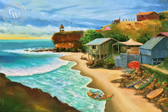 Fisherman's Cove, Laguna Beach, by Steve Santmyer, an original California oil painting for sale, original California art for sale - CaliforniaWatercolor.com