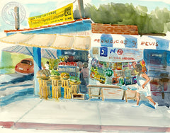 Periodicos Y Revis, California art by Steve Santmyer. HD giclee art prints for sale at CaliforniaWatercolor.com - original California paintings, & premium giclee prints for sale