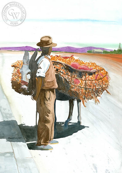Spain, California art by Steve Santmyer. HD giclee art prints for sale at CaliforniaWatercolor.com - original California paintings, & premium giclee prints for sale