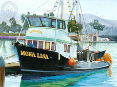 The Mona Lisa, Dana Point, California art by Steve Santmyer. HD giclee art prints for sale at CaliforniaWatercolor.com - original California paintings, & premium giclee prints for sale