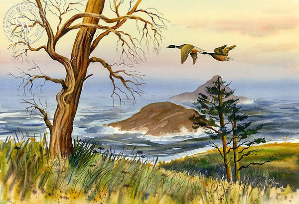 Migration, California art by Vic de Beck. HD giclee art prints for sale at CaliforniaWatercolor.com - original California paintings, & premium giclee prints for sale