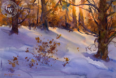 Winter Sunset, California art by Frank LaLumia. HD giclee art prints for sale at CaliforniaWatercolor.com - original California paintings, & premium giclee prints for sale