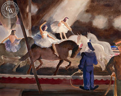 The Circus, 1941, California art by Frederick Penney. HD giclee art prints for sale at CaliforniaWatercolor.com - original California paintings, & premium giclee prints for sale