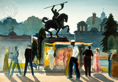 San Diego Exposition, 1935, California art by Milford Zornes. HD giclee art prints for sale at CaliforniaWatercolor.com - original California paintings, & premium giclee prints for sale