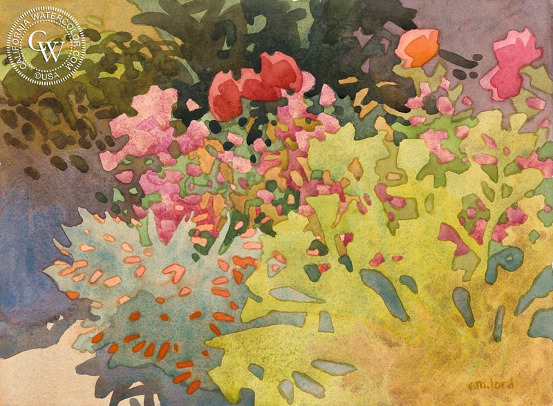 Glorious Morning, 2020, watercolor painting by Carolyn Lord  (American art). Fine art giclée print reproduction by California Watercolor for wall decor.