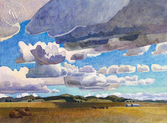 June Clouds Passing Over, 2011, California art by Carolyn Lord. HD giclee art prints for sale at CaliforniaWatercolor.com - original California paintings, & premium giclee prints for sale