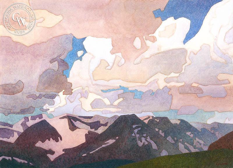 High Altitude Summer, watercolor painting by Carolyn Lord  (American art). Fine art giclée print reproduction by California Watercolor for wall decor.