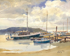George Gibson - Clearing Weather, Guadeloupe, California art, original California watercolor art for sale - CaliforniaWatercolor.com