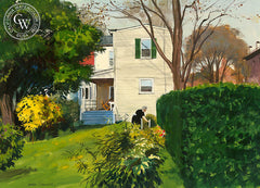 House in New Castle, 1962, California art by Hardie Gramatky. HD giclee art prints for sale at CaliforniaWatercolor.com - original California paintings, & premium giclee prints for sale
