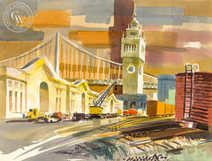 California Vulcan Macaroni Co., 1961, California art by Ken Potter. Museum quality fine art giclée prints for sale at CaliforniaWatercolor.com - original California paintings, & premium giclée prints for sale