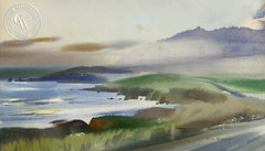 Fish Boat Morning, 1971, California art by Rex Brandt. HD giclee art prints for sale at CaliforniaWatercolor.com - original California paintings, & premium giclee prints for sale