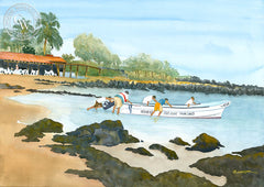 Coop. Troncones, California watercolor art by Steve Santmyer. HD giclee art prints for sale at CaliforniaWatercolor.com - original California paintings, & premium giclee prints for sale