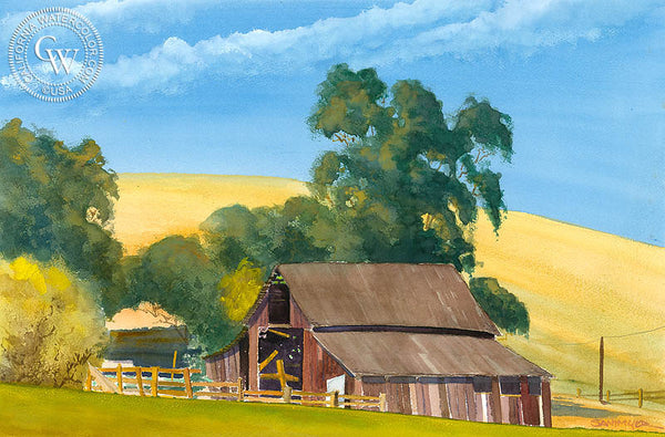 Irvine Country Store, California watercolor art by Steve Santmyer. Museum quality fine art giclée prints for sale at CaliforniaWatercolor.com - original California paintings, & premium giclée prints for sale