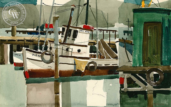 Sea Hog, California art by Alvin Beller. HD giclee art prints for sale at CaliforniaWatercolor.com - original California paintings, & premium giclee prints for sale