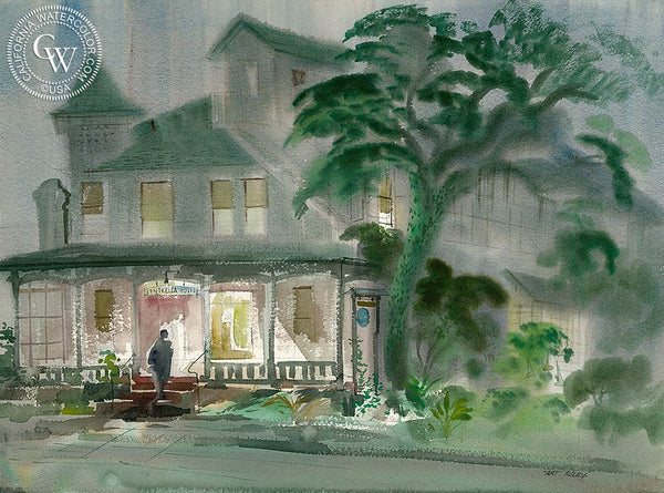 Centrella Hotel, California art by Art Riley. HD giclee art prints for sale at CaliforniaWatercolor.com - original California paintings, & premium giclee prints for sale