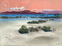 Desertscape, California watercolor art by Art Riley. HD giclee art prints for sale at CaliforniaWatercolor.com - original California paintings, & premium giclee prints for sale