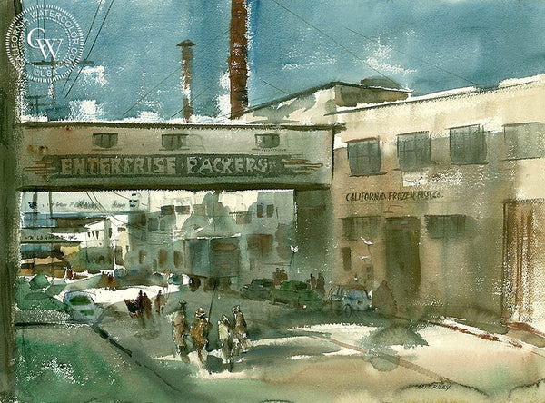 Enterprise Packers, California art by Art Riley. HD giclee art prints for sale at CaliforniaWatercolor.com - original California paintings, & premium giclee prints for sale