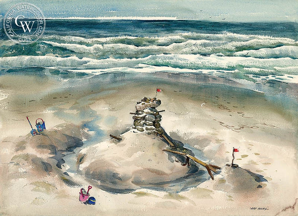 Sand Fort, California art by Art Riley. HD giclee art prints for sale at CaliforniaWatercolor.com - original California paintings, & premium giclee prints for sale