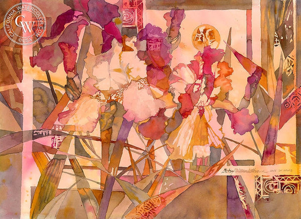 Schehrezade's Secret Garden Series No. 15, California art by Betsy Dillard Stroud. HD giclee art prints for sale at CaliforniaWatercolor.com - original California paintings, & premium giclee prints for sale
