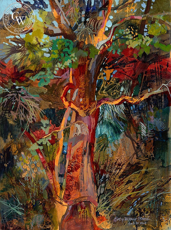 Tree of Darby, watercolor painting by Betsy Dillard Stroud  (American art). Fine art giclée print reproduction by California Watercolor for wall decor.