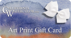 Art Print Gift Card, California Watercolor, fine art print gift card, giclee art print gift card, CaliforniaWatercolor.com
