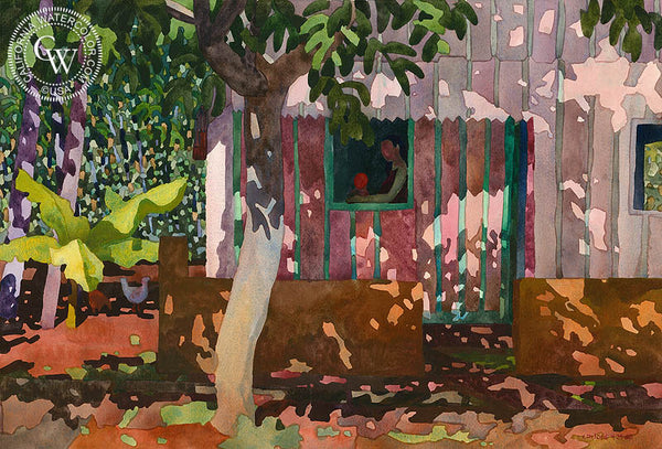Casazinho, Brasil, 1988, a California watercolor painting by Carolyn Lord. HD giclee art prints for sale at CaliforniaWatercolor.com - original California paintings, & premium giclee prints for sale