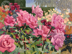 L Street Roses, California art by Carolyn Lord. HD giclee art prints for sale at CaliforniaWatercolor.com - original California paintings, & premium giclee prints for sale