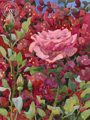 Pink, Pink, California art by Carolyn Lord. HD giclee art prints for sale at CaliforniaWatercolor.com - original California paintings, & premium giclee prints for sale