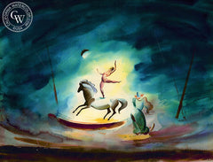 Circus, 1939, California art by Charles Payzant. HD giclee art prints for sale at CaliforniaWatercolor.com - original California paintings, & premium giclee prints for sale