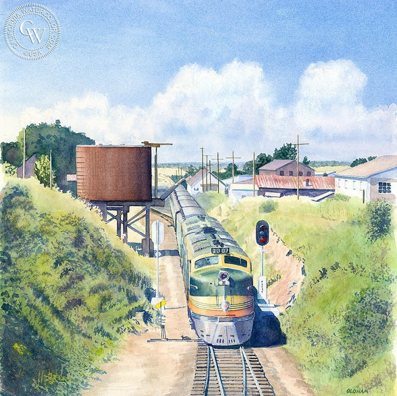 Heart of the South, watercolor painting by Chris Oldham  (American art). Fine art giclée print reproduction by California Watercolor for wall decor.