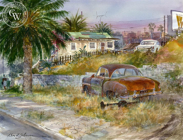 Eastern Turf, California art by David Solomon. HD giclee art prints for sale at CaliforniaWatercolor.com - original California paintings, & premium giclee prints for sale