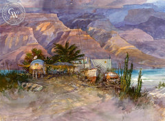 Oscar's, Baja, California art by David Solomon. HD giclee art prints for sale at CaliforniaWatercolor.com - original California paintings, & premium giclee prints for sale