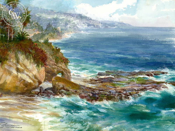 Treasure Island, California art by David Solomon. HD giclee art prints for sale at CaliforniaWatercolor.com - original California paintings, & premium giclee prints for sale