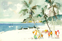 Bocal, Honolulu, 1973, California watercolor art by Dong Kingman. HD giclee art prints for sale at CaliforniaWatercolor.com - original California paintings, & premium giclee prints for sale