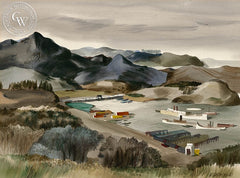 The Port, 1941, California art by Dong Kingman. HD giclee art prints for sale at CaliforniaWatercolor.com - original California paintings, & premium giclee prints for sale