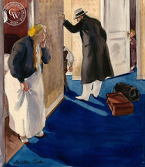 About to Leave, 1936, California art by Dorothea Cooke (Gramatky). HD giclee art prints for sale at CaliforniaWatercolor.com - original California paintings, & premium giclee prints for sale