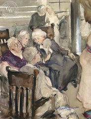 Gossip Session, 1938, California art by Dorothea Cooke (Gramatky). HD giclee art prints for sale at CaliforniaWatercolor.com - original California paintings, & premium giclee prints for sale