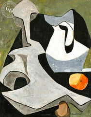 Still Life Abstract in Black and Gray, art by Duval Eliot, California artist, Californiawatercolor.com