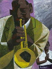 The Musician, art by Duval Eliot, California artist, Californiawatercolor.com