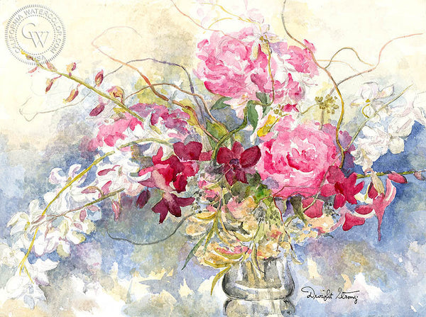 Dwight Strong - Flower Boquet, California artist. Original watercolor art for sale, giclee art print for sale - californiawatercolor.com