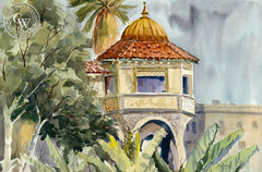 Pasadena Train Station, California art by Ed Kelly. HD giclee art prints for sale at CaliforniaWatercolor.com - original California paintings, & premium giclee prints for sale